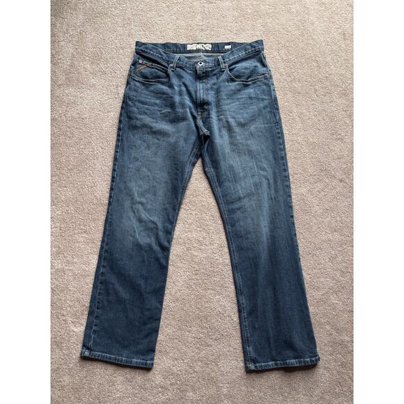 Ariat Jeans Men Sz 38x34 Blue Kilroy Legacy M4 Relaxed Bootcut Cowboy Western - Picture 1 of 11
